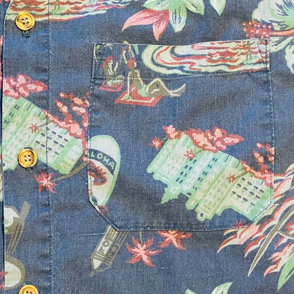 Vintage Paradise of the Pacific Aloha Shirt S 80s - Picture 4 of 5